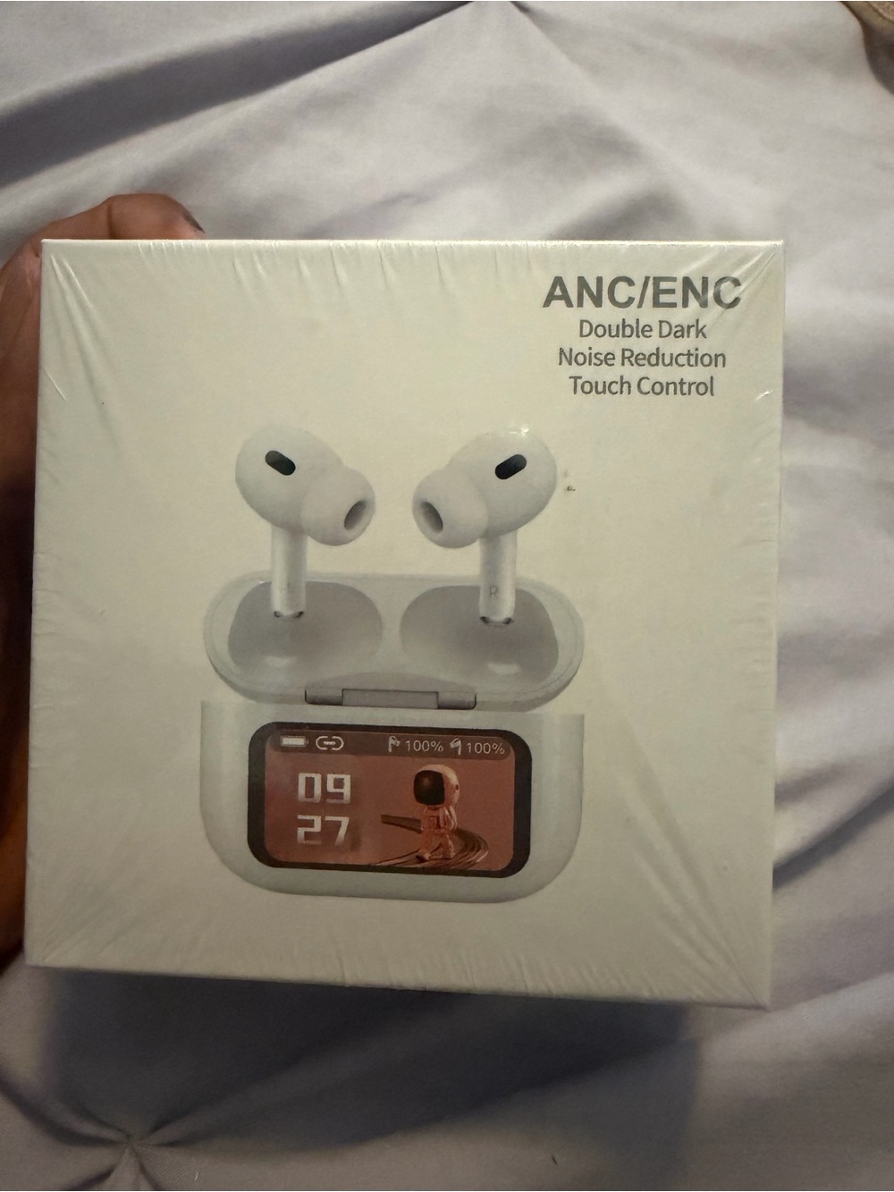 Wireless ANC Earbuds with Charging Case - White